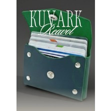 Kuvark Reavol Kutu Kartlık | Yatay Model | Hakiki Dana Derisi | Yeşil