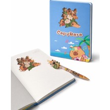 Medy Store Capybara 3D Katmanlı Noktalı Defter + Capybara 0.7 Versatil Kalem Seti