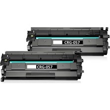 CRG-057 (057 / CRG057) 2 Adet Canon I-Sensys LBP236DW (LBP-236DW) Yazıcı Uyumlu 3000 Sayfalık Muadil Toner