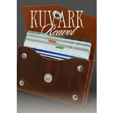 Kuvark Reavol Kutu Kartlık | Yatay Model | Hakiki Dana Derisi | Kahve