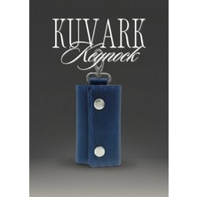 Kuvark Keynock Hakiki Deri Anahtarlık - 6 Anahtar Kapasiteli Anahtarlık - Lacivert