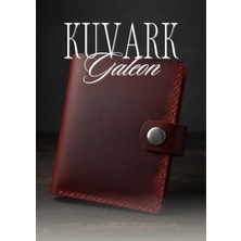 Kuvark Galeon Çok Bölmeli Şeffaf Gözlü Deri Erkek Cüzdan - Kartvizitlik | Kırmızı