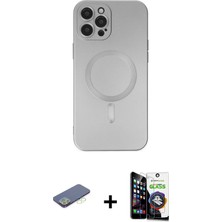 İlkyaz Fashion Ieg™ iPhone 12 Pro Max Kılıf Akış Minimal Özel Seri - Şeffaf Temperli Cam Ekran Koruyucu + Y