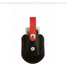 Kuvark Zippo Çakmak Kılıfı %100 Hakiki Deri ●handmade● Kirmizi-Siyah