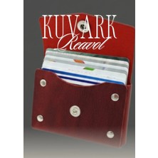 Kuvark Reavol Kutu Kartlık | Yatay Model | Hakiki Dana Derisi | El Yapımı