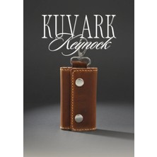Kuvark Keynock Hakiki Deri Anahtarlık - 6 Anahtar Kapasiteli Anahtarlık - Kahve