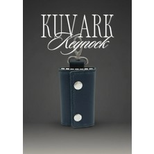 Kuvark Keynock Hakiki Deri Anahtarlık - 6 Anahtar Kapasiteli Anahtarlık - Siyah