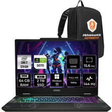 MSI Msı Cyborg 15 Intel Core I7 13620H 64GB 2tb SSD RTX5070/8GB 15.6" Fhd 144Hz W11H Gaming Laptop & Per4 Çanta B13WGKG847XTRP384