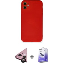 İlkyaz Fashion Ieg™ iPhone 11 Kılıf Ahenk Serisi - Siyah Bilvis 5in1 5d Magic Hayalet Cam Ekran Koruyucu + Siya