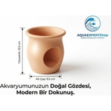 Aqua Expert Akvaryum Çömlek - Akvaryum Dekoru - Salınım Yapmaz - Gerçek Toprak