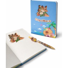 Medy Store Capybara 3D Katmanlı Noktalı Defter + Capybara 0.7 Versatil Kalem Seti