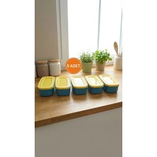 Tidy Home 5 Adet Buzdolabı Organizer Mikrodalga ve Derin Dondurucuya Uygun Buzluk Saklama Kabı - 0,60 Lt