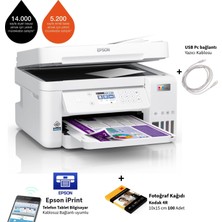 Epson Kablosuz Renkli Tanklı Yazıcı Dubleks Baskı ve Tarama Otomatik Belge Besleyici Wi-Fi Direct Ethernet Airprint Destekli Yüksek Hızlı Ekonomik Yazıcı