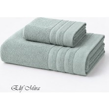Elif Mira 2 Parça Banyo Havlusu Seti Pamuklu Sude 70X140 + 50X85 cm