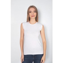 Luminur Kadın Sıfır Kol Siyah Beyaz Badi Body