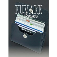 Kuvark Requar Kutu Kartlık | Yatay Model | Hakiki Dana Derisi | Siyah