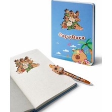 Medy Store Capybara 3D Katmanlı Noktalı Defter + Capybara 0.7 Versatil Kalem Seti