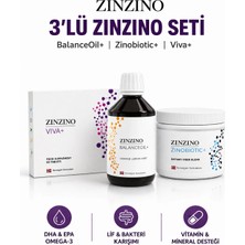 Zinzino 3'lü Set: 1 Adet 300 ml Balance Oil+, 1 Adet Zinobiotik, 1 Adet Viva+, Ölçek Kabı Hediye