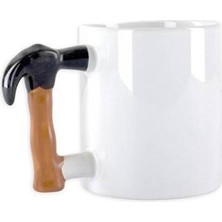 Zenvia  Ilginç Hediyelik Çekiç Kulplu Tasarımlı Seramik Kupa Bardağı