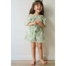 Butik Kız Çocuk Şortlu 2'li Alt - Üst Takım