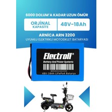 Electroll Arnica Arn 3200 Batarya (Standart Kapasite) Lifepo4 48V 18AH Elektrikli Motorsiklet Bataryası