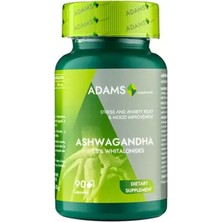 Adams Ashw.aga.nd.ha 400 Mg 90 Kapsül – Adaptogen Bitkisel Destek, Enerji Desteği