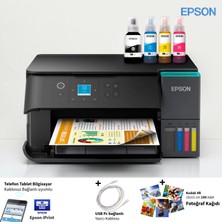 Epson Kablosuz Renkli Tanklı Yazıcı Dubleks Baskı Fotokopi Tarayıcı Özellikli Wi-Fi Direct Destekli Düşük Maliyetli Mürekkep Tankı Teknolojili Renkli LCD Ekranlı Akıllı Dupleks Yazıcı