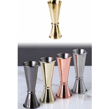 Teknotrust Çift Taraflı Paslanmaz Çelik Ölçü Kabı, 3/6cl, Altın Renk, RA326