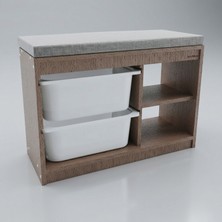 ChefTime Ahşap Minderli 2li Plastik Çekmeceli Düzenleyici