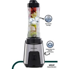 PremiumPort Paslanmaz Çelik Bıçaklı Kişisel Smoothie Blender, Buz Kırma Özelliği