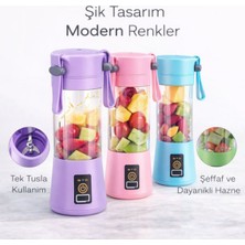 PremiumPort Taşınabilir Şarjlı Blender, Mutfak Meyve Suyu ve Smoothie Mikseri