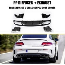 Dmb Mercedes C Serisi W205 Coupe Arka Tampon Difüzörü Amg Uyumlu 2015-2020 Arası