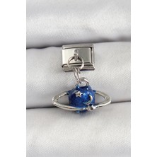 Eco Lounge 316L Çelik Sallantılı Satürn Model Gümüş Renk Nomination Charm