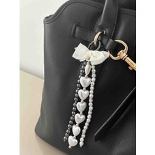 Nues Kadın Inci Kalpli Çanta Aksesuarı / Charm