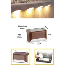 Go İthalat 4 Adet Solar Merdiven LED - Kahverengi Kasa (5491)