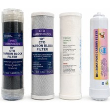 Reverse Osmosis 4'lü Su Arıtma Cihazı Filtre Seti Yedek Filtre Takımı