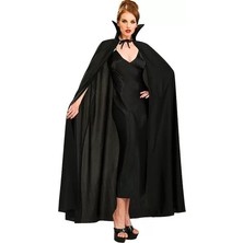 SHC4200 Siyah Renk Yakalı Halloween Pelerini 120 cm