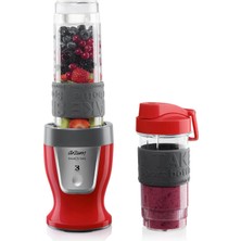Arzum Kişisel Smoothie Blender, Kırmızı, 300 W, 2 Şişe, Pratik ve Şık Tasarım