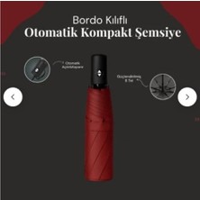 Lowell Home Bordo Kılıflı Otomatik Kompakt Şemsiye