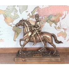 Veronese Bronz Renk Atlı Mustafa Kemal Atatürk Figürü 26X28CM