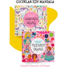Parodi Yayınları Çocuklar Için Mandala - Prenses Diyarı & Unicorn Diyarı - 2li Set