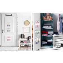 My Best Store Banyo Terlik Tutucu - Kapı Arkası Pratik Raf - Terlik Tutucu Beyaz