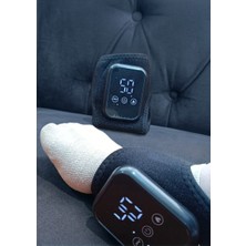 Masaj Aleti LCD Ekranlı Isıtmalı ve Titreşimli Çiftli Ayak Bileği Masaj Cihazı - 2000 Mah (2 Adet)