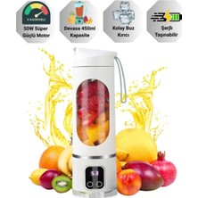 PremiumPort Taşınabilir 1500MAH 12 Bıçaklı 50W Güçlü Buz Kırıcı Smoothie Blenderı