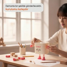 Zuzuhome Karakter Tasarımlı Mini Masaüstü Çöp Kutusu Kapaklı Sevimli Organizer