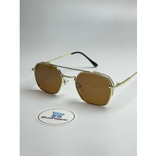 Laguna | Polarize Güneş Gözlüğü Kahve Cam Renk Metal Çerçeve Oval Unisex
