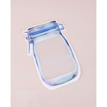 My Best Store Kavanoz Görünümlü Kilitli Saklama Poşeti 620 ml (1 Adet )