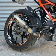 Allivo Ktm Duke 125/250/390 Motosiklet Jant Sticker Etiket Modeli Iç & Dış Set Turuncu
