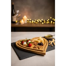 Mybru Bambu Kalpli Sunum Tabağı  Sunum Tepsisi 2'li Set