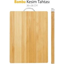 My Best Store Metal Saplı Bambu Kesim Panosu